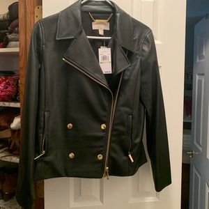 Micheal Kors leather motorcycle jacket